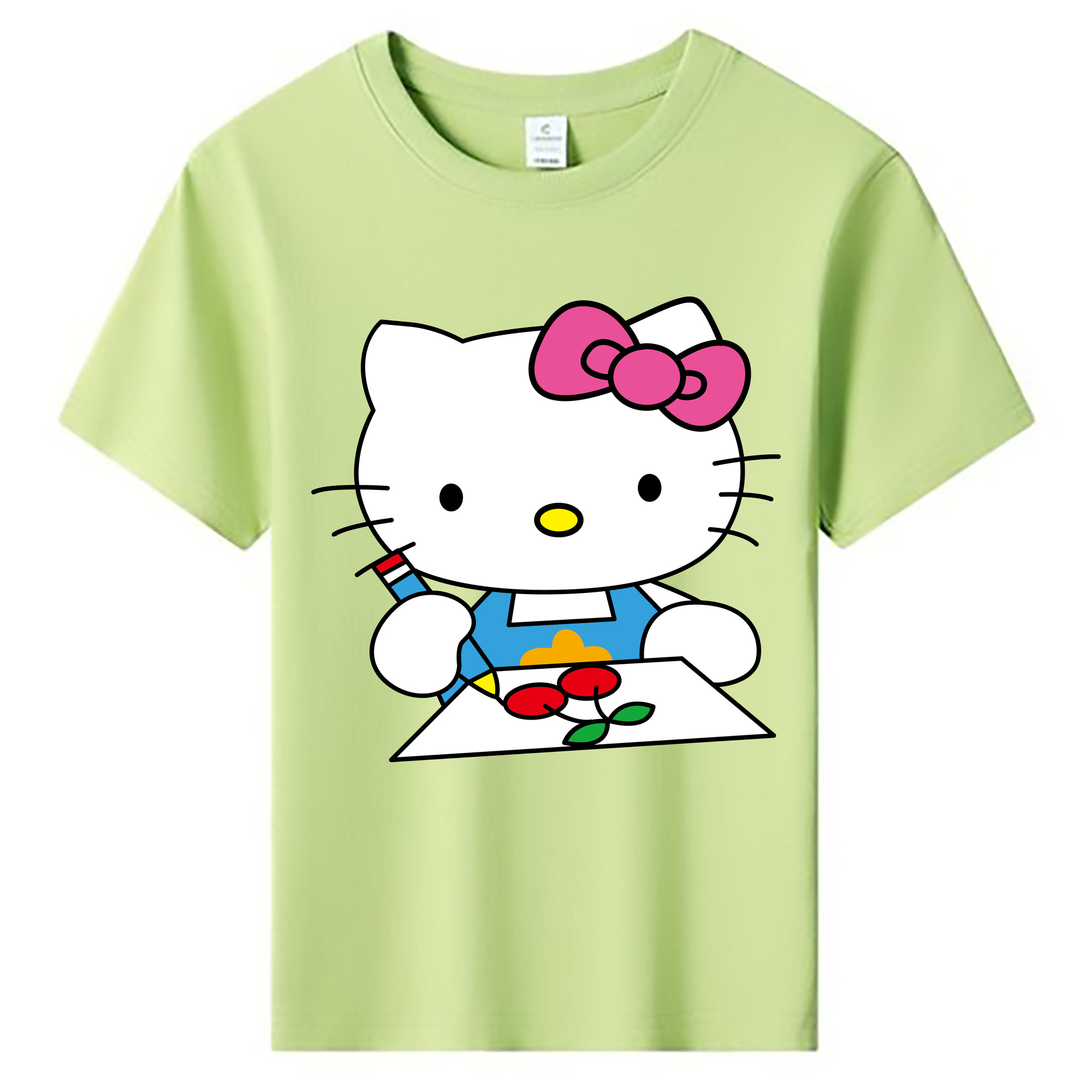 （画像用） Hello Kitty ハローキティ 綿100％キッズTシャツ（フロントプリント）